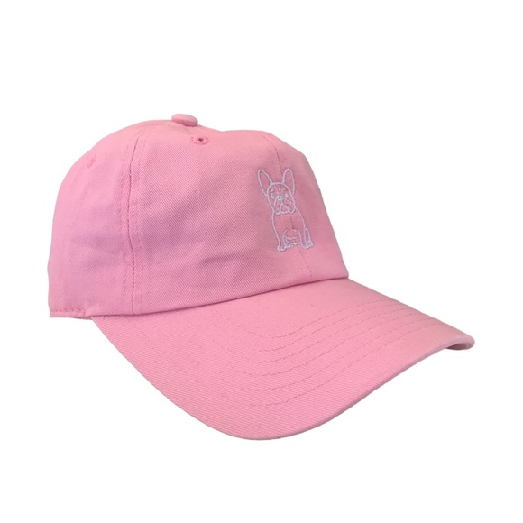 PINK - I Love Frenchies Dog Embroidered 6 Panel Adjustable Baseball Dad… - Picture 2 of 3